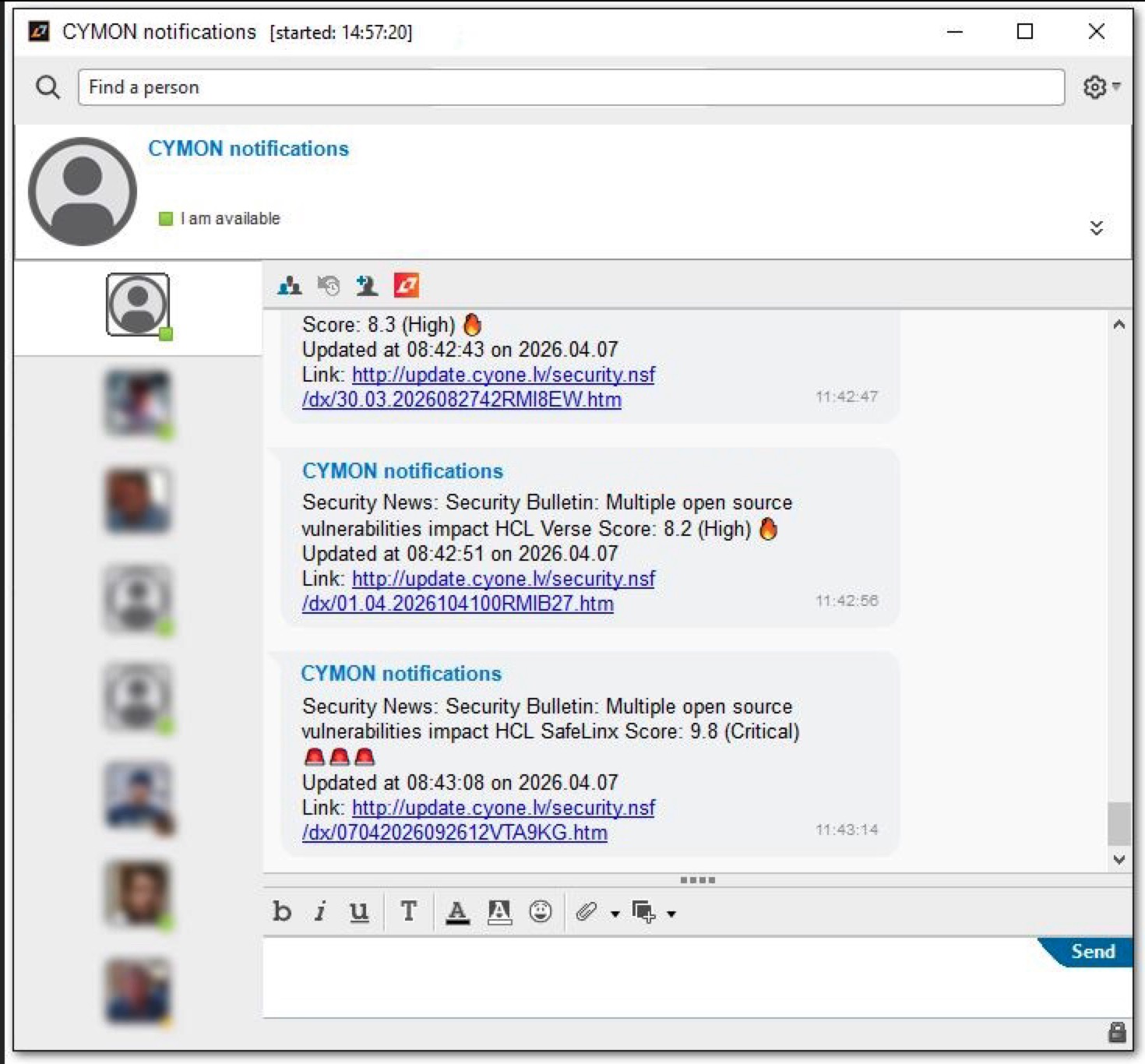 Image:HCL Domino/Notes/Sametime Security bulletins are published. The real question is: will you see them in time? There is a solution