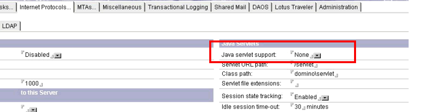 Image:Notes Traveler: SEVERE *system Exception caught during Lotus Traveler configuration